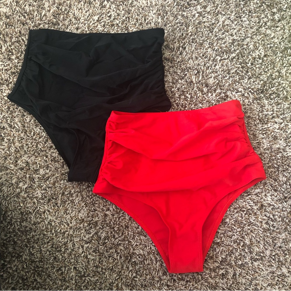 Set of bikini high waist bottoms NEW